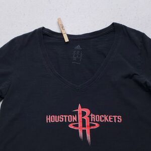 Adidas Houston Rockets Short Sleeve Graphic T Shirt Womens Size Medium M Black